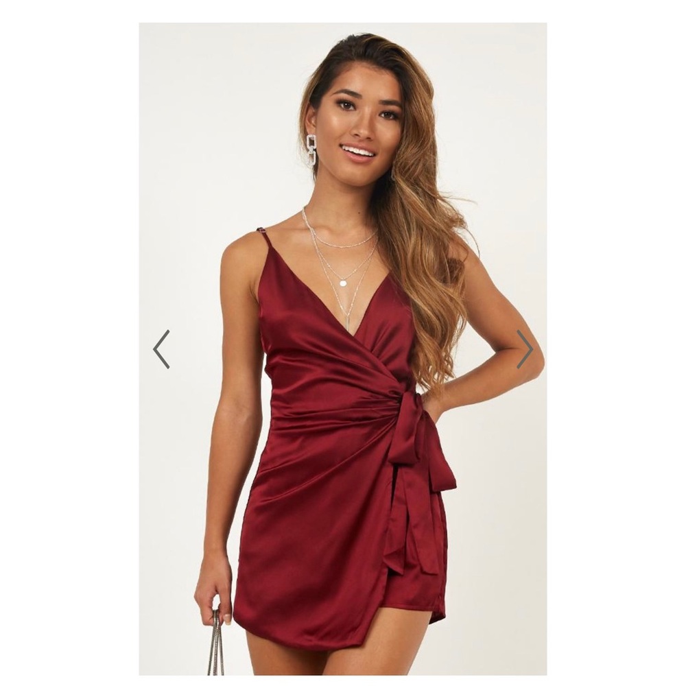 Showpo Satin Playsuit Lovers Quarrel